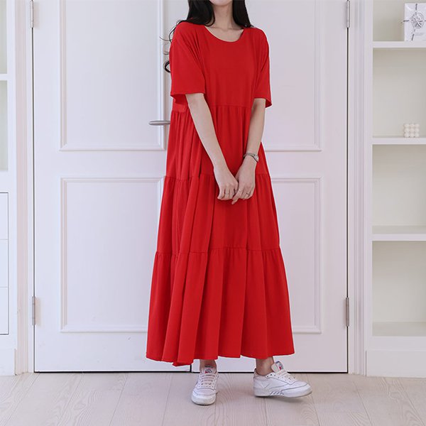 303 데일리3단캉캉원피스 DGRP004 도매 배송대행 미시옷 임부복